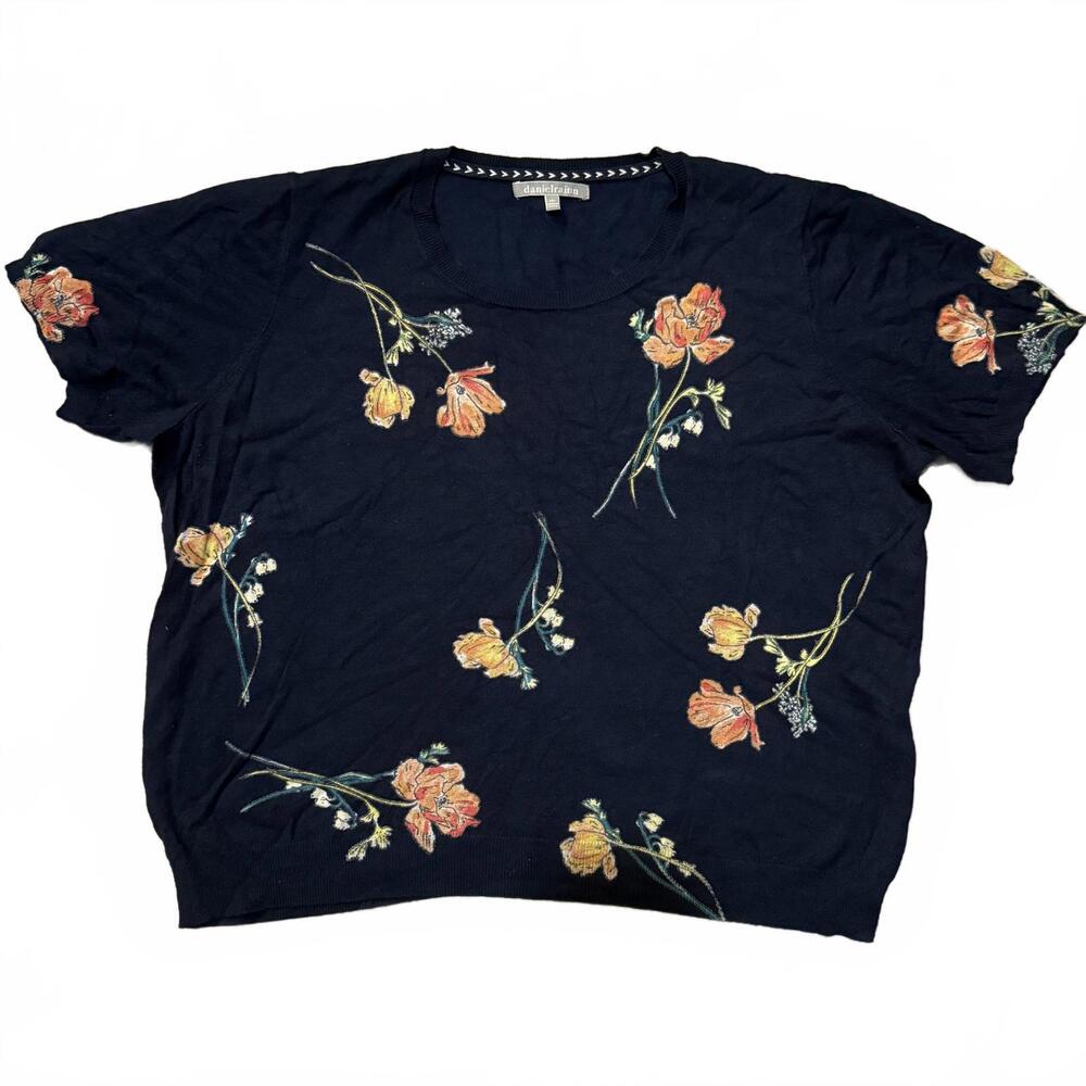 Daniel Rainn‎ floral lightweight sweater tee, navy – XXL